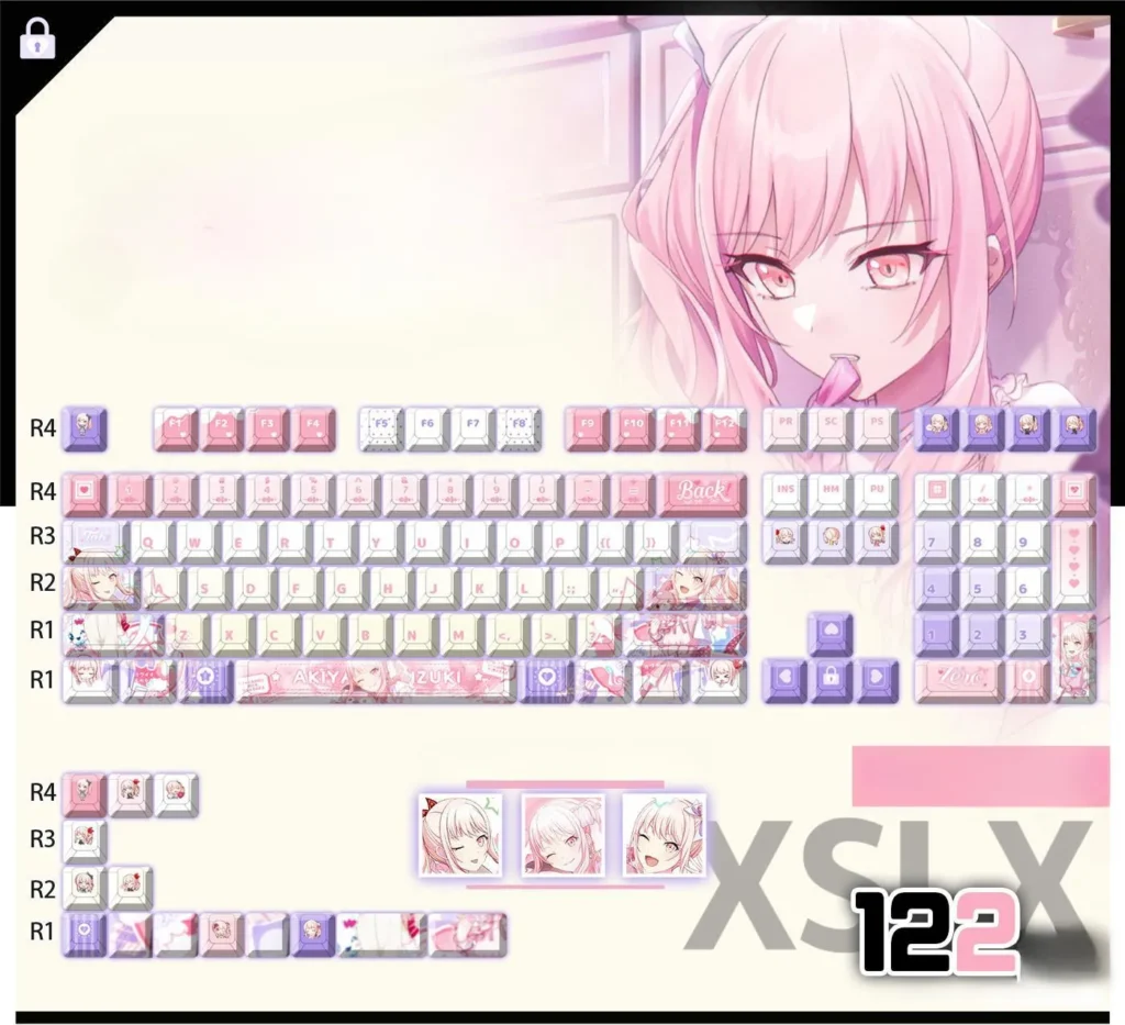 akiyama-mizuki-cherry-keycapset-mechanical-keyboard-cover