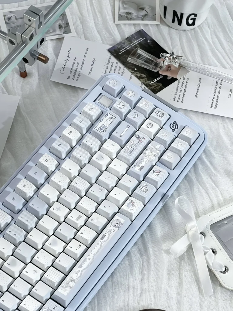 aqua-angel-pbt-keycaps gallery image 2 - detailed keycap view