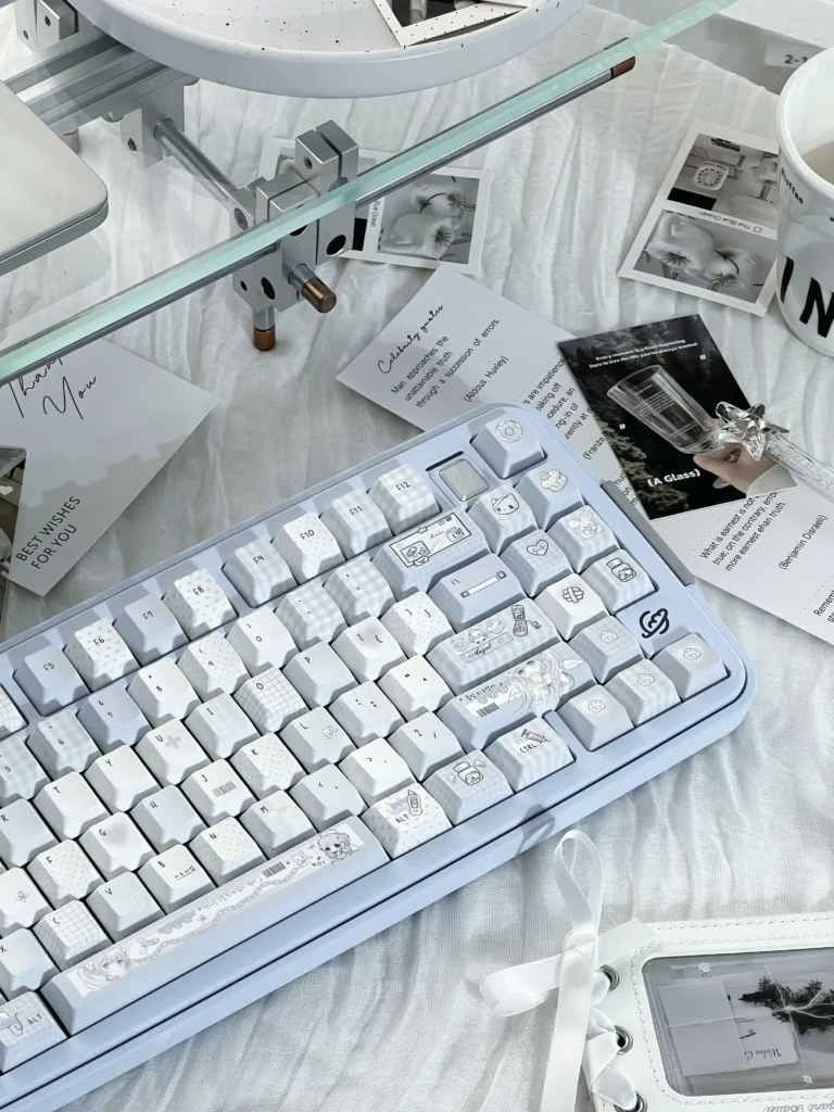 aqua-angel-pbt-keycaps gallery image 4 - detailed keycap view