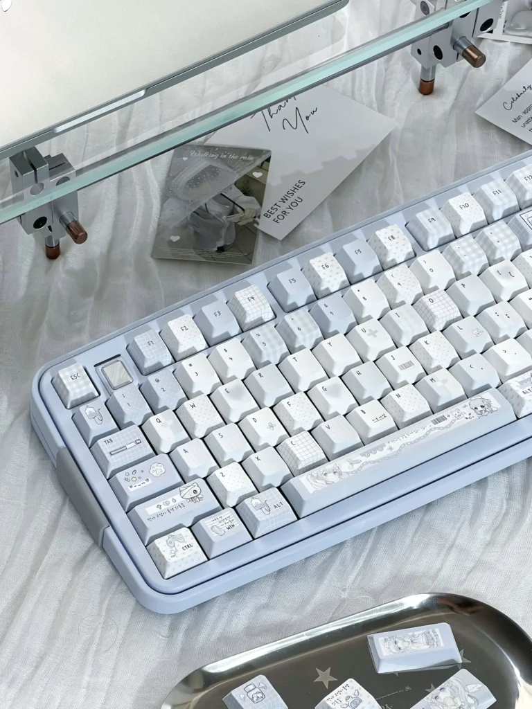 aqua-angel-pbt-keycaps gallery image 5 - detailed keycap view