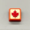 Handcrafted Artisan Leaf Keycap featuring delicate green leaves preserved in clear resin, bringing serene nature to mechanical keyboards.