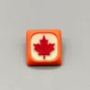 Handcrafted green leaf resin keycap for MX switches, showcasing a serene, artistic nature design. Custom artisan keyboard accent.