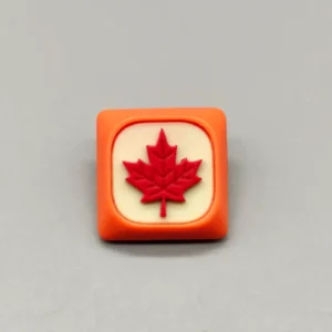 Handcrafted green leaf resin keycap for MX switches, showcasing a serene, artistic nature design. Custom artisan keyboard accent.