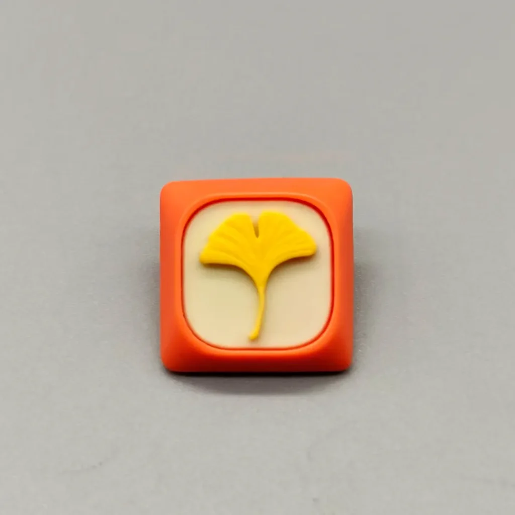 Handcrafted leaf resin keycap for MX switches, featuring a serene, whimsical nature design, showcasing its unique artisan craftsmanship.