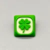 Handcrafted green leaf resin keycap, an artistic artisan accent for MX switches, bringing a serene touch of nature to any keyboard.