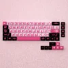 Playful Bad Sweetheart translucent PBT keycaps set with a frosted finish, showcasing their unique cute and edgy design and Cherry profile.