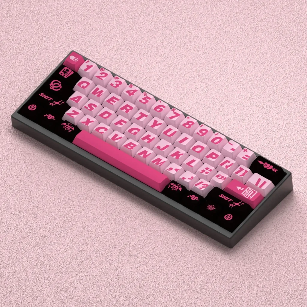 This Bad Sweetheart keycap set gallery beautifully captures the translucent PBT and frosted Cherry profile, revealing their playful rebellion.