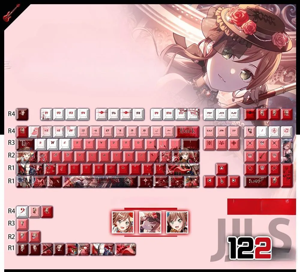 bangdream-imailisa-cherry-keycapset-mechanical-keyboard-cover