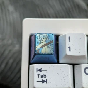 Stunning premium titanium Blue Archive Shiroko artisan ESC keycap. Features a vibrant, detailed Shiroko design for discerning collectors.