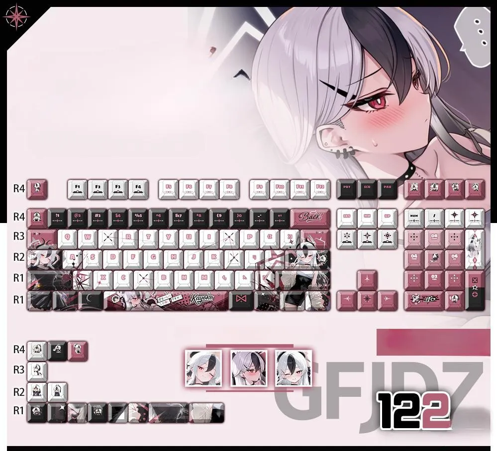 bluearchive-onikatakayoko-cherry-keycapset-mechanical-keyboard-cover