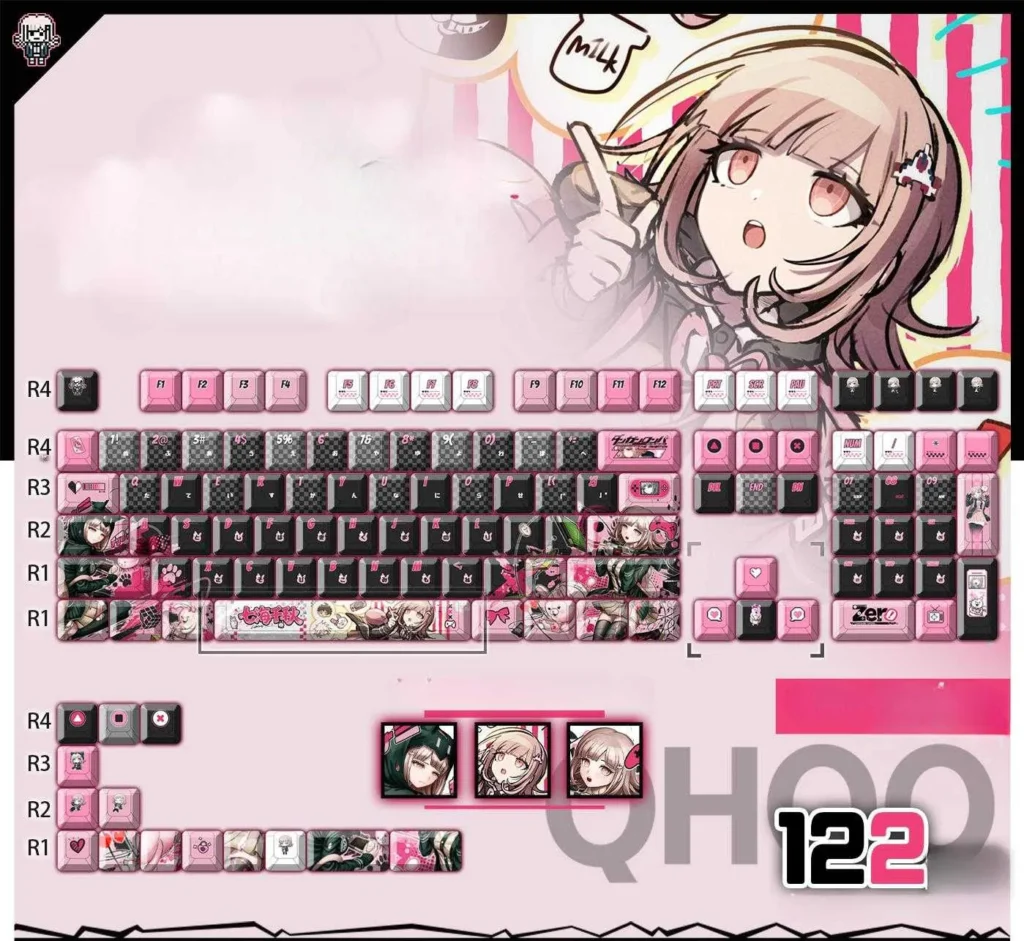chiaki-nanami-cherry-keycapset-mechanical-keyboard-cover