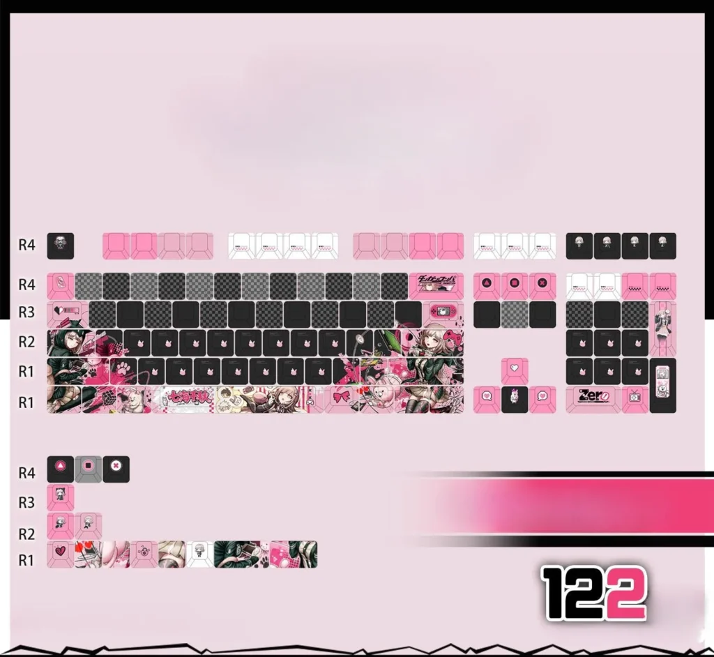 chiaki-nanami-cherry-keycapset-mechanical-keyboard-front