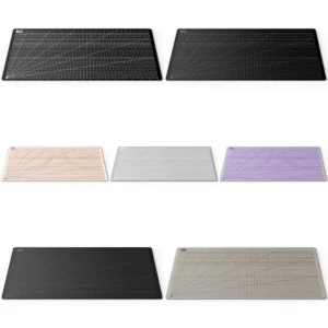 Extra-large Cutting Board Desk Mat in minimalist monochrome, offering unique style and comfortable focus for a professional workspace.