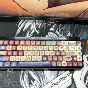 Unique Don't Starve themed engraved keycap set, showcasing the distinctive gothic hand-drawn art style. A must-have for fans seeking dark whimsy on your keyboard.