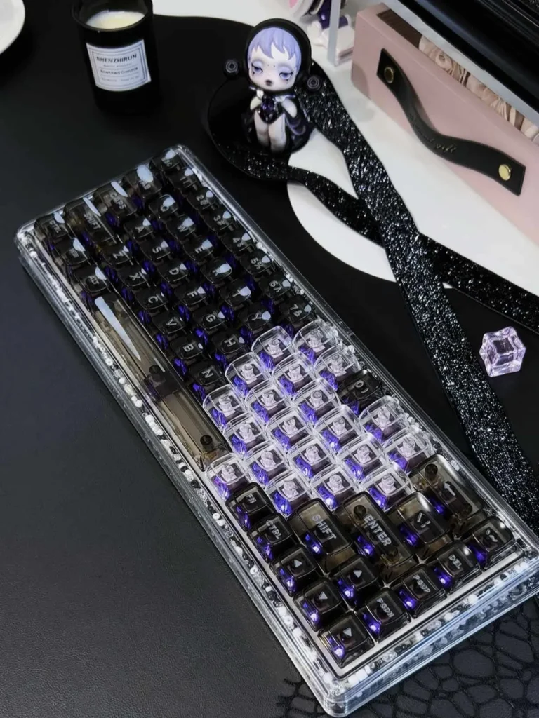 heartshaped-black-base68-trimode-mechanical-keyboard-cover