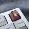 Premium Kumiko Oumae anime ESC keycap crafted from vibrant titanium, featuring polished art and subtle icy accents for mechanical keyboards.