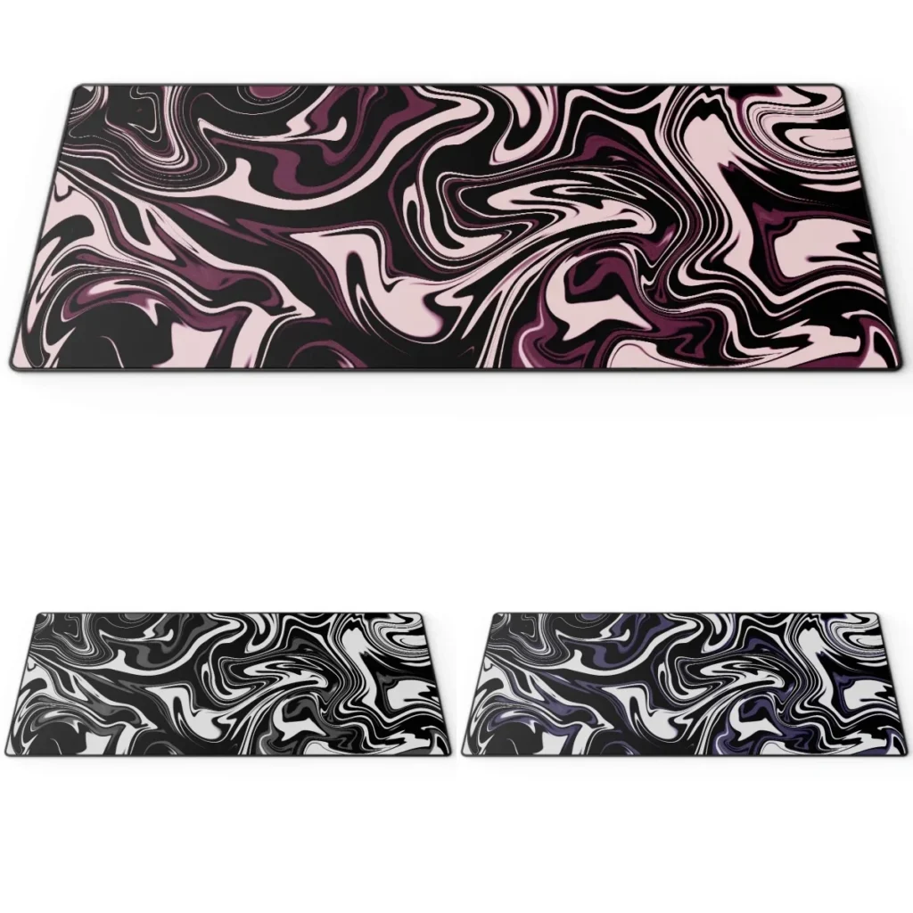 Sleek Liquid Art Desk Mats displayed, showcasing its ultra-smooth precision surface, expansive comfort, and lasting durability for peak performance.