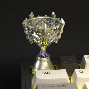 LoL S15 Trophy 3D Collectible LoL keycap. Gallery views highlight its detailed metallic-gold finish and exquisite League of Legends aesthetics.