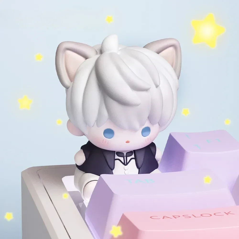 Artistic product display of an exclusive Xavier Otome game character artisan keycap, featuring detailed, stylized collectible fandom art.