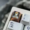 Collection of images featuring the Premium Titanium Misaka Mikoto keycap, displaying its iconic anime art and superior craftsmanship from various design.