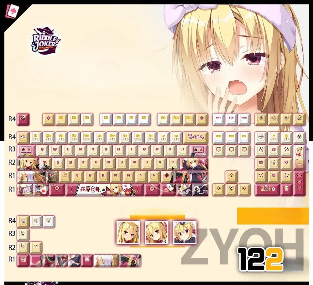 nanami-arihara-cherry-keycapset-mechanical-keyboard-cover