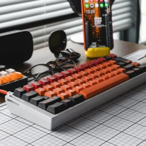 Original Swirl PBT Dye-Sub keycaps for magnetic switches. This artistic Swirl PBT keycap reveals a mesmerizing vortex design, embodying fluid energy.