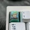 Vibrant titanium ONE PIECE artisan keycap showcasing iconic One Piece design for mechanical keyboards, highlighting premium craftsmanship and adventure.