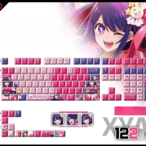 oshinoko-aihoshino-cherry-keycapset-mechanical-keyboard-cover