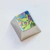 Iconic Pikachu Titanium Keycap showcases premium titanium alloy, metallic sheen, and playful artistic design. Perfect mechanical keyboard accessory.