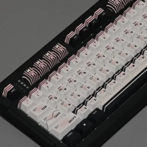 Whimsical Princess Keycap Set. Soft pastel keycaps with delicate typography embody a dreamy Princess Diary theme, offering broad compatibility.