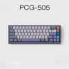 Artistic collection of retro pale purple PBT keycap set, highlighting the soft vintage palette and elegant design.