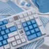 SA Profile Keycaps Set, Sea Salt Ice Cream theme. Cool pastel blue and white translucent details across the set.