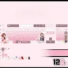 sakura-kinomoto-cherry-keycapset-mechanical-keyboard-front