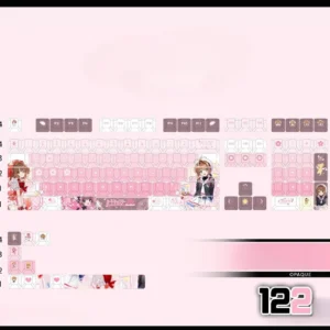 sakura-kinomoto-cherry-keycapset-mechanical-keyboard-opaque
