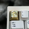 Vibrant Shirayuki Noa Titanium Keycap featuring iconic anime character art for an ESC key, showcasing durable craftsmanship.