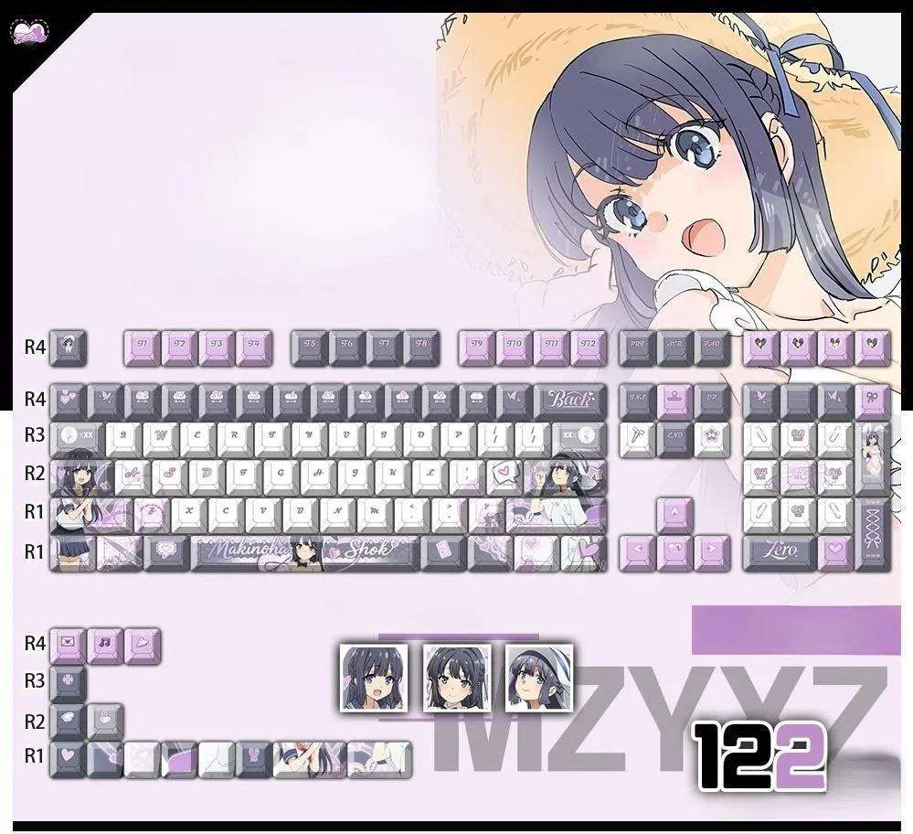 shoko-makinohara-cherry-keycapset-mechanical-keyboard-cover