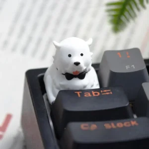 Handcrafted Spy Family Bond Forger artisan keycap, a charming and detailed resin sculpture for mechanical keyboards, capturing Spy x Family magic.