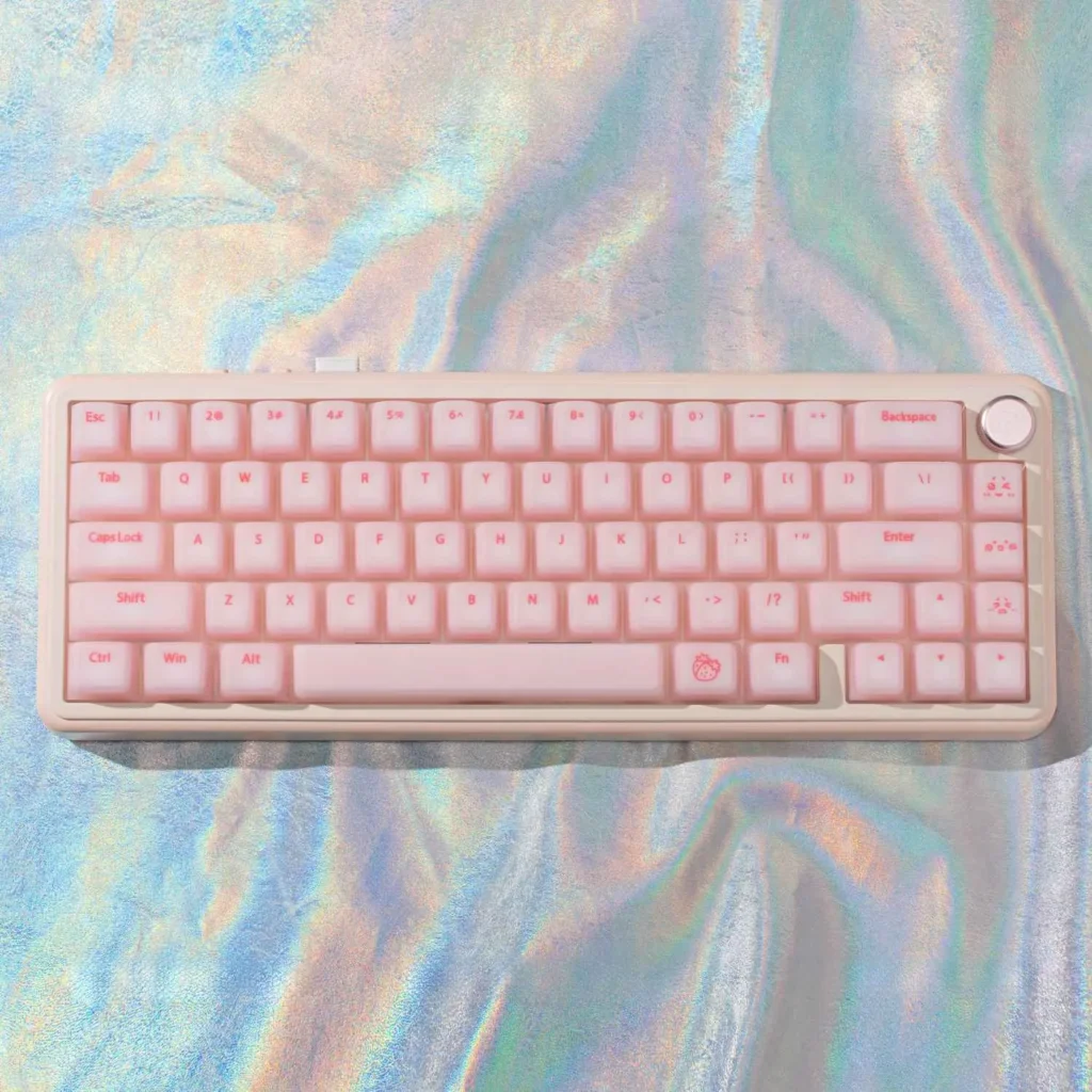stylish-pink-cherry-keycapset-mechanical-keyboard-cover