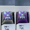 Virtual YouTuber: Ninomae Ina'Nis Keycaps handcrafted with a rich purple metallic luster, showcasing its sleek modern design and premium finish.