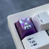 Vibrant Virtual YouTuber: Ninomae Ina'Nis Keycaps gallery, showcasing its rich purple metallic luster and sleek handcrafted design.