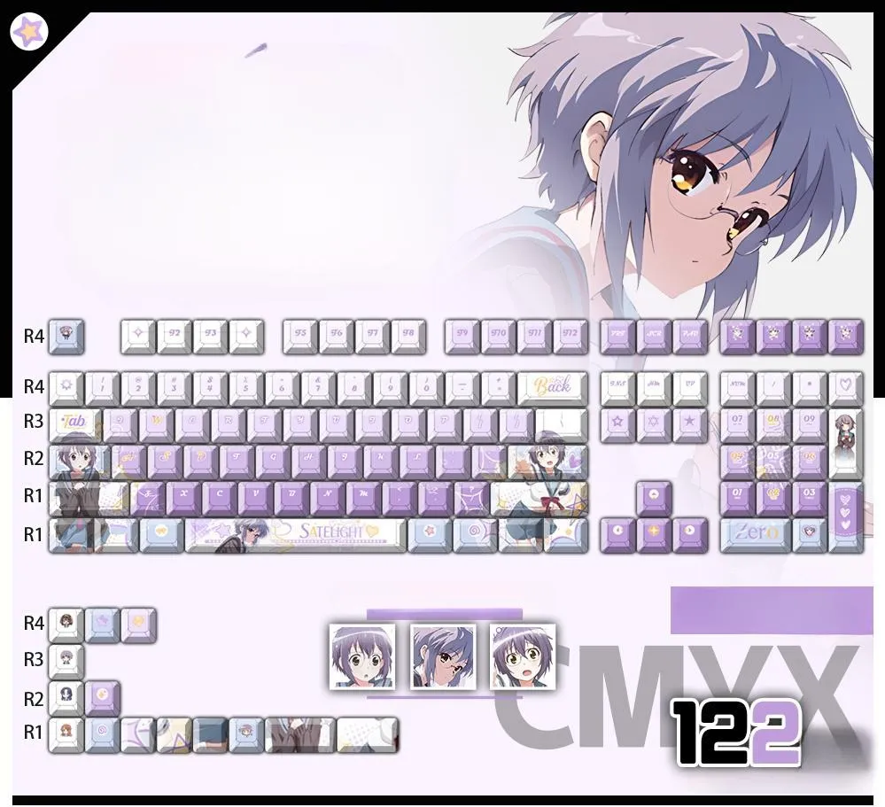yuki-nagato-cherry-keycapset-mechanical-keyboard-cover