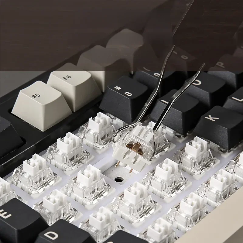 YZ87 Black Hole Custom Mechanical Keyboard. Sleek black design, cosmic RGB. Gasket mount, hot-swappable, tri-mode for ultimate expression.