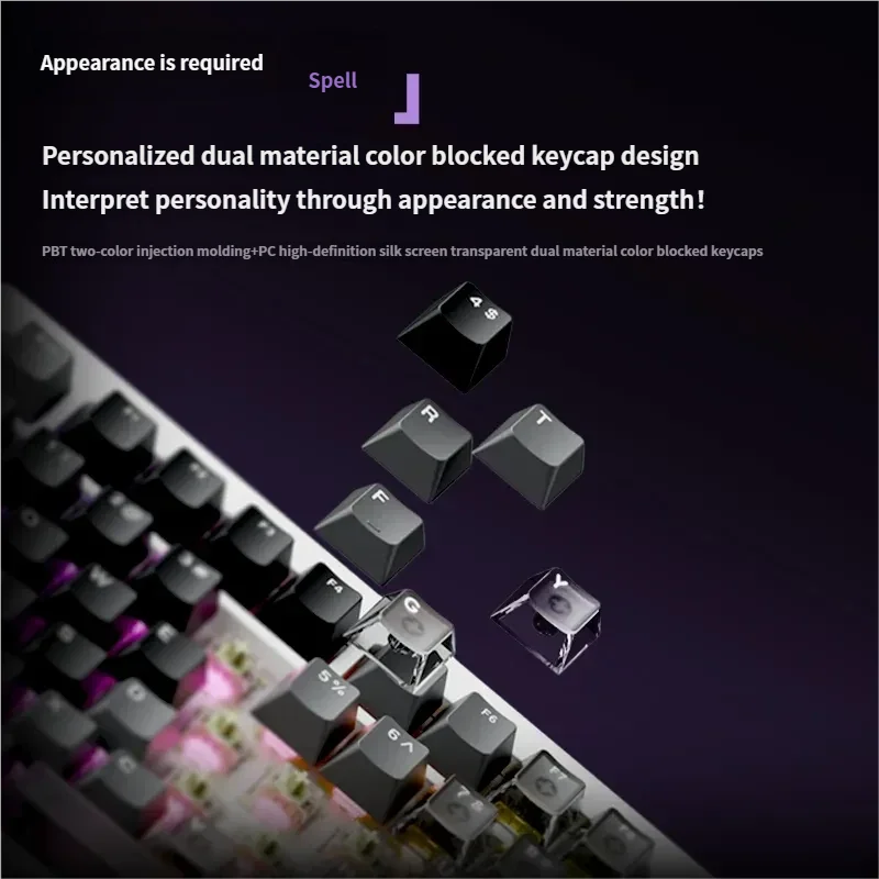 5087 V3 Magnetic Gaming Keyboard in sleek black, showcasing its advanced translucent design and ultra-responsive magnetic switches for gaming.