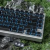 Product gallery showing Angular Shadow Black Shine-Through Side-Print Keycaps Set. Reveals sleek geometric PBT double-shot quality from all angles.