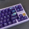 Explore the vibrant Anime Battle Princess Gaming Keycap Set gallery. Dynamic silver-haired , dye-sub PC, and translucent frosted finish.