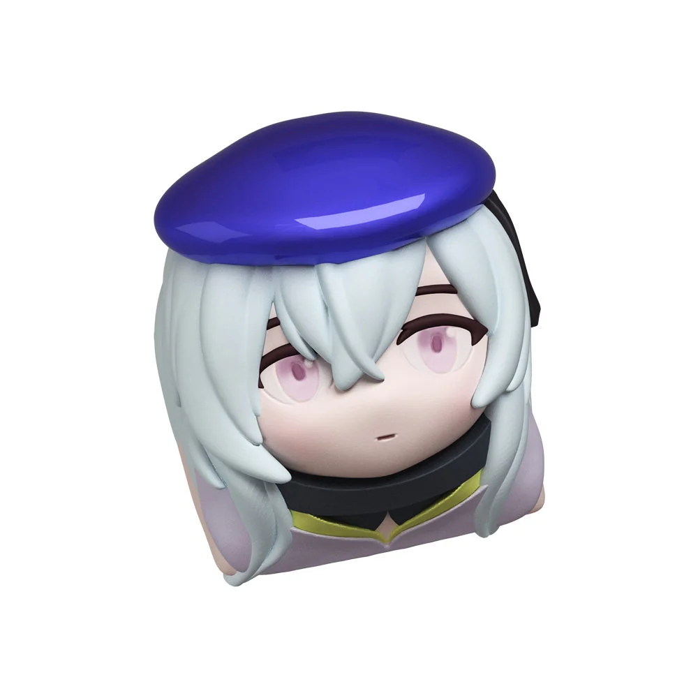 Exclusive Arknights Mizuki artisan keycap, featuring the cute character in vibrant anime style. Detailed handcrafted finish visible from all angles.