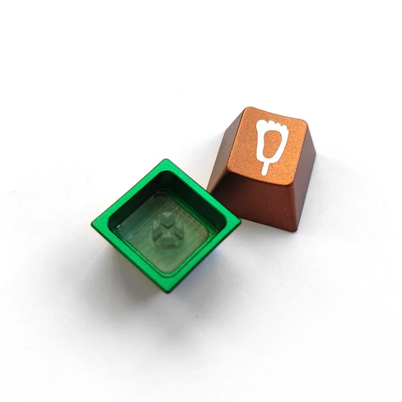 Explore multiple angles of these premium aluminum artisan keycaps, featuring playful pop culture food designs and exquisite handcrafted quality.