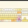 Official BanG Dream Tsurumaki Kokoro PBT keycaps set in a vibrant gallery view, showcasing cheerful anime art, high-contrast legends, and durable finish setup.