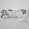 A captivating product display of Camellya Keycap Set, showcasing their elegant, gaming-inspired artistry designed for 60% and 65% compact keyboards.