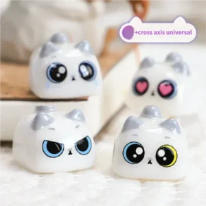 A charming, handcrafted 3D cute cat artisan keycap, playfully designed to bring a unique, cool meow aesthetic to any mechanical keyboard.